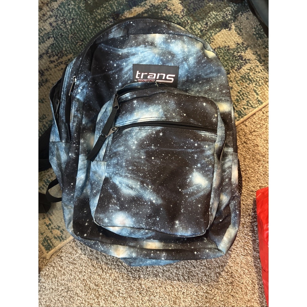 Jansport Trans Galaxy Cosmic Backpack 16 x 12" w 7 Pockets & Compartments Unisex